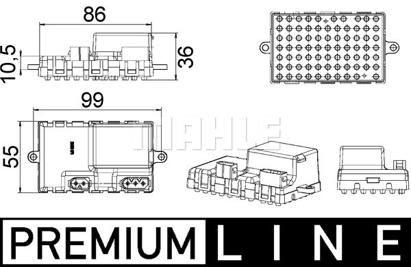 Régulateur, pulseur d'air habitacle BEHR HELLA SERVICE *** PREMIUM LINE *** | MAHLE