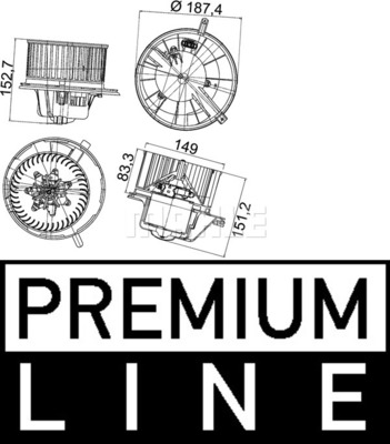 Pulseur d'air habitacle BEHR HELLA SERVICE *** PREMIUM LINE *** | MAHLE