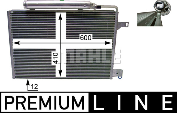 Condenseur, climatisation BEHR HELLA SERVICE *** PREMIUM LINE *** | MAHLE