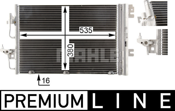 Condenseur, climatisation BEHR HELLA SERVICE *** PREMIUM LINE *** | MAHLE