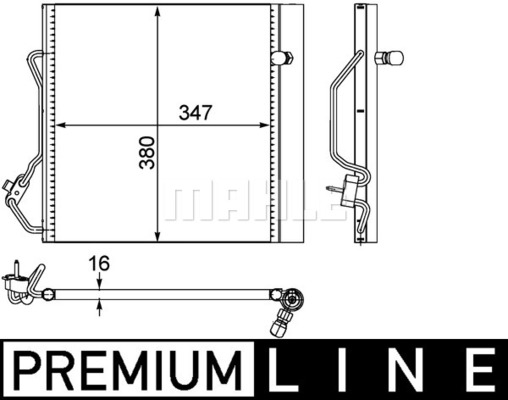 Condenseur, climatisation BEHR HELLA SERVICE *** PREMIUM LINE *** | MAHLE