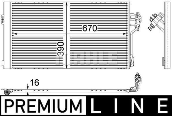 Condenseur, climatisation BEHR HELLA SERVICE *** PREMIUM LINE *** | MAHLE