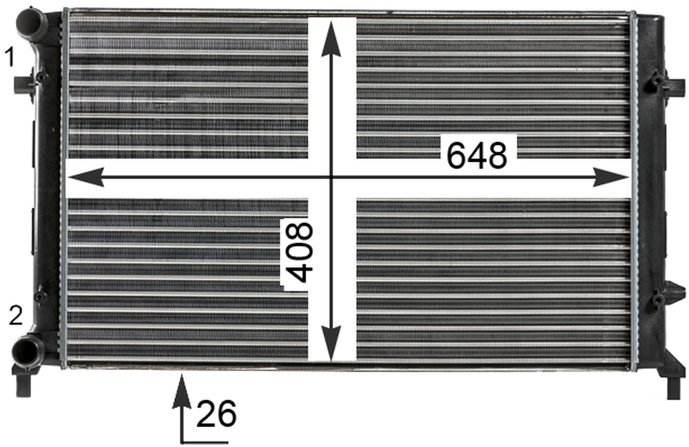 Radiateur, refroidissement du moteur BEHR HELLA SERVICE *** PREMIUM LINE *** | MAHLE