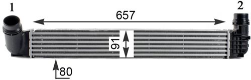 Image du produit pour Intercooler, échangeur BEHR HELLA SERVICE *** PREMIUM LINE ***