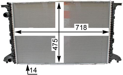 Image du produit pour Radiateur, refroidissement du moteur BEHR HELLA SERVICE *** PREMIUM LINE ***