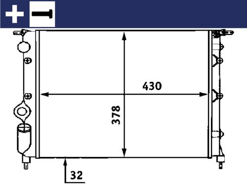 Image du produit pour Radiateur, refroidissement du moteur