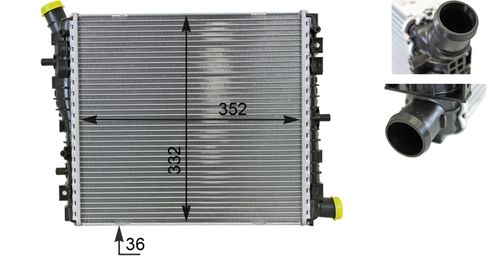 Image du produit pour Radiateur, refroidissement du moteur BEHR HELLA SERVICE *** PREMIUM LINE ***