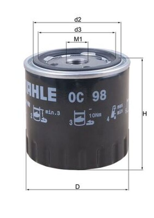 Image du produit pour Filtre à huile