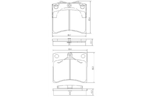 Image du produit pour Jeu de 4 plaquettes de frein