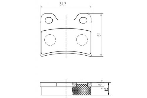 Image du produit pour Jeu de 4 plaquettes de frein