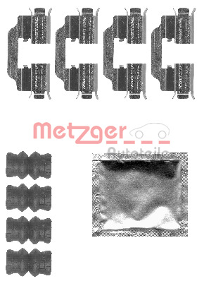 Kit d'accessoires, plaquette de frein à disque, Essieu arrière METZGER, par ex. pour Alfa Romeo