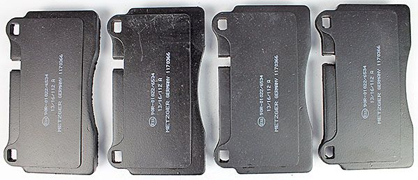 Jeu de 4 plaquettes de frein | METZGER