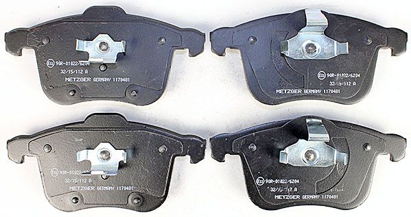 Jeu de 4 plaquettes de frein | METZGER