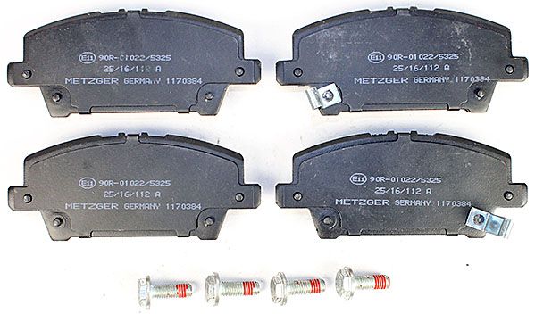 Jeu de 4 plaquettes de frein | METZGER