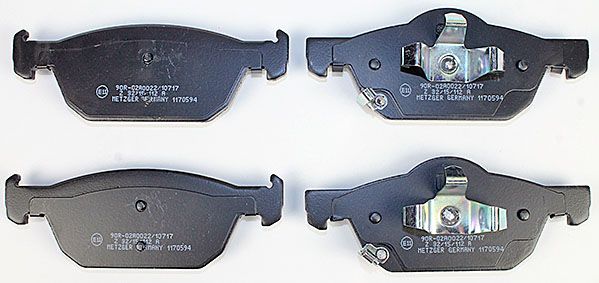 Jeu de 4 plaquettes de frein | METZGER