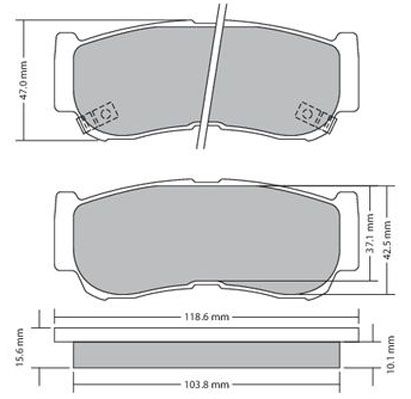 Jeu de 4 plaquettes de frein | METZGER