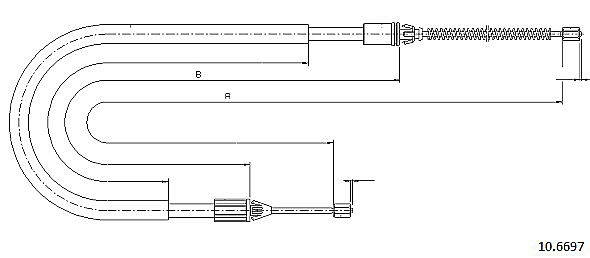 Tirette à câble, frein de stationnement COFLE | METZGER