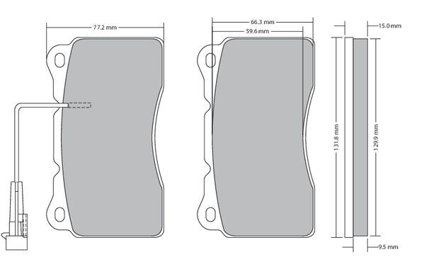 Jeu de 4 plaquettes de frein | METZGER