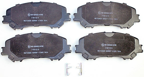 Jeu de 4 plaquettes de frein | METZGER