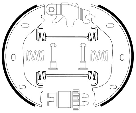Jeu de mâchoires de frein, frein de stationnement | METZGER