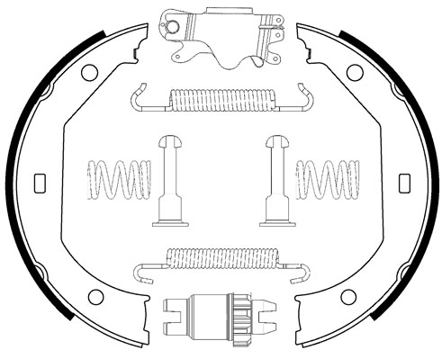 Jeu de mâchoires de frein, frein de stationnement | METZGER