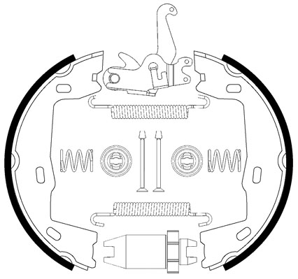 Jeu de mâchoires de frein, frein de stationnement | METZGER