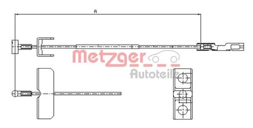 Image du produit pour Tirette à câble, frein de stationnement COFLE