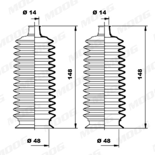 Image du produit pour Jeu de joints-soufflets, direction