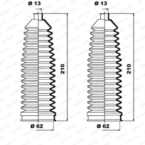 Image du produit pour Jeu de joints-soufflets, direction