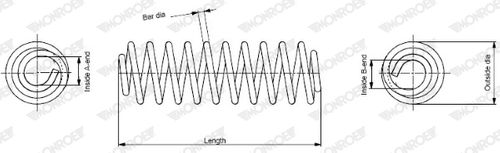 Image du produit pour Ressort de suspension MONROE OESpectrum SPRINGS