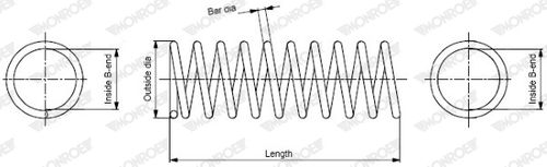 Image du produit pour Ressort de suspension MONROE OESpectrum SPRINGS