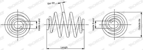 Image du produit pour Ressort de suspension MONROE OESpectrum SPRINGS