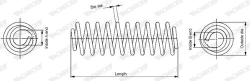 Image du produit pour Ressort de suspension MONROE OESpectrum SPRINGS