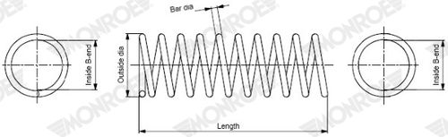 Image du produit pour Ressort de suspension MONROE OESpectrum SPRINGS