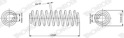 Image du produit pour Ressort de suspension MONROE OESpectrum SPRINGS