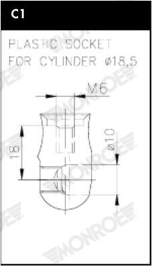 Image du produit pour Vérin de hayon, de coffre