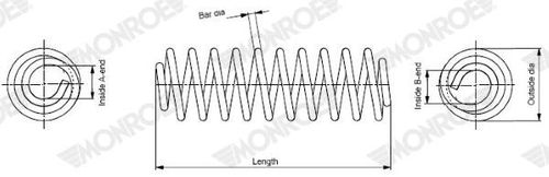 Image du produit pour Ressort de suspension MONROE OESpectrum SPRINGS