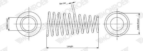 Image du produit pour Ressort de suspension MONROE OESpectrum SPRINGS
