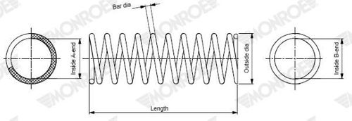 Image du produit pour Ressort de suspension MONROE OESpectrum SPRINGS