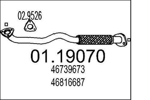 Image du produit pour Tuyau d'échappement