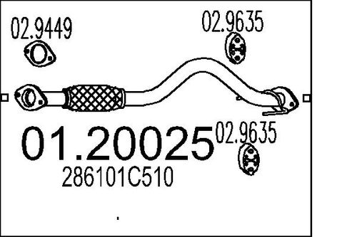 Image du produit pour Tuyau d'échappement