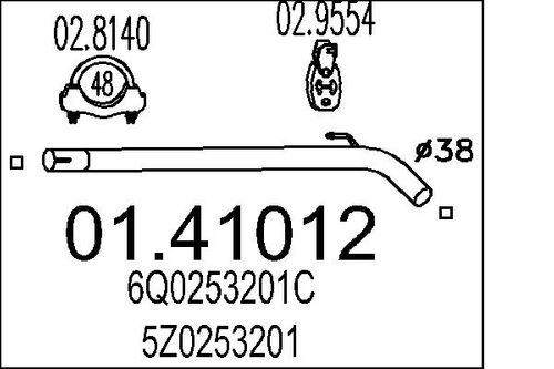 Image du produit pour Tuyau d'échappement