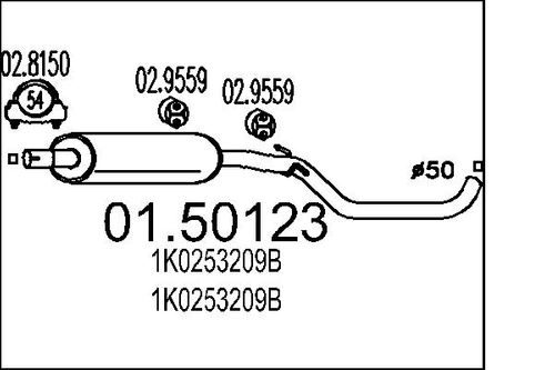 Image du produit pour Silencieux central