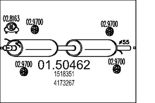 Image du produit pour Silencieux central