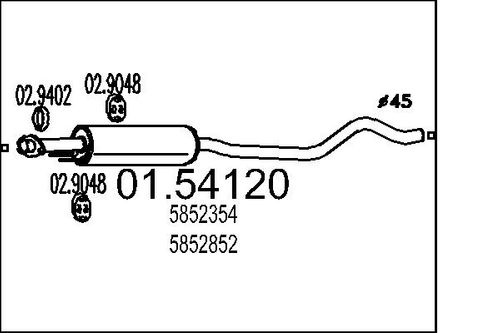 Image du produit pour Silencieux central
