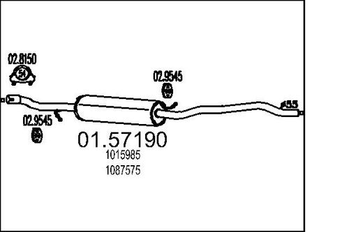 Image du produit pour Silencieux central