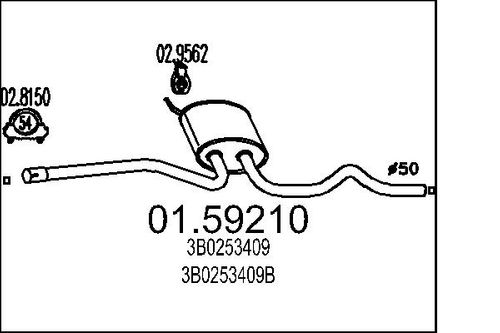 Image du produit pour Silencieux central