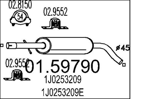 Image du produit pour Silencieux central