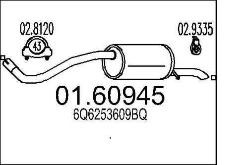 Image du produit pour Silencieux arrière