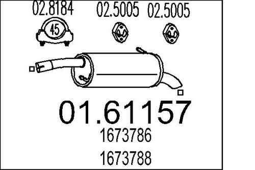 Image du produit pour Silencieux arrière
